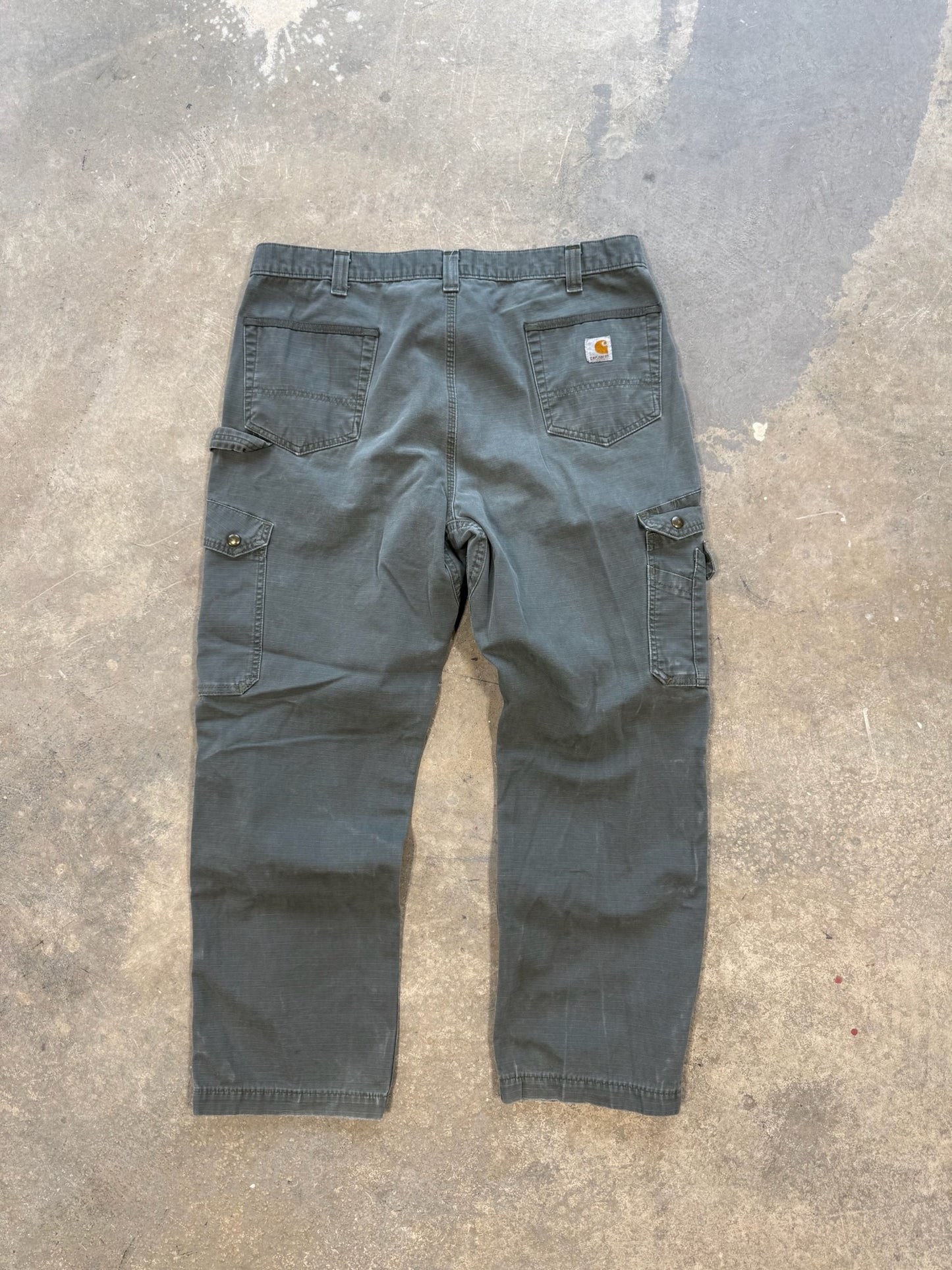 (40 Waist) Vtg Carhartt Green Utility Work Pants