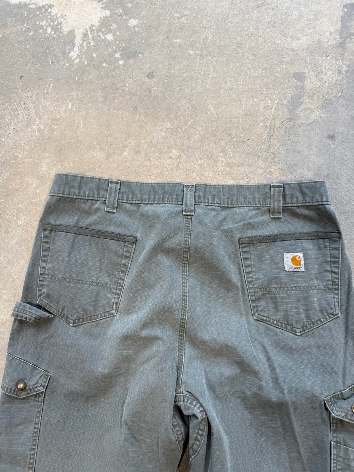(40 Waist) Vtg Carhartt Green Utility Work Pants