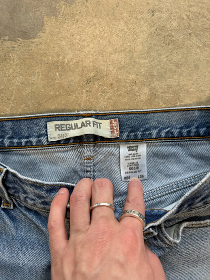 (36 Waist) Vtg Levi's 505 Distressed Jeans