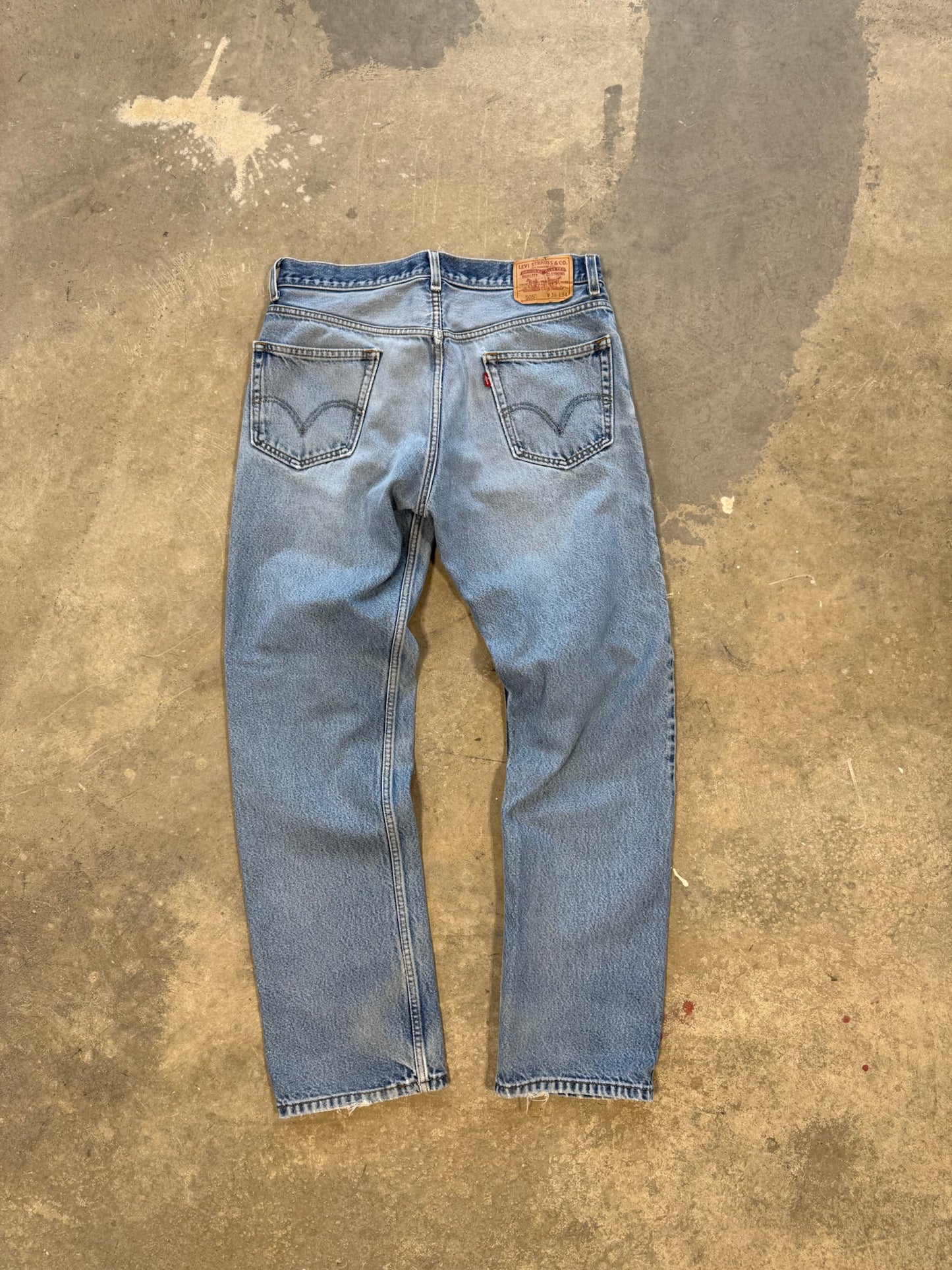(36 Waist) Vtg Levi's 505 Distressed Jeans