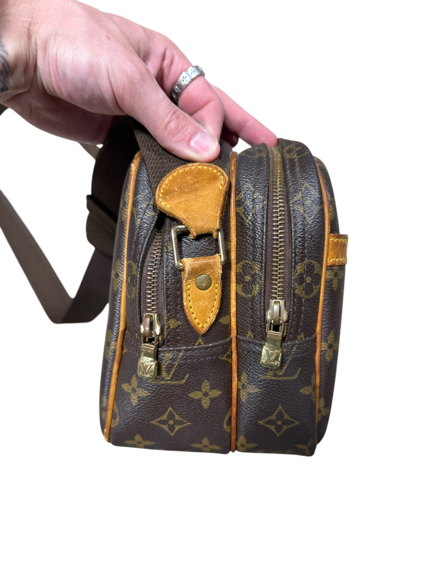(OS) LV Monogram Reporter Shoulder Bag