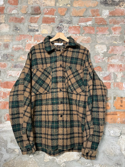 (L) MNML Oversized Plaid Flannel