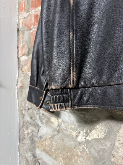 90s Jos. A. Bank Leather Pilot Jacket Sz XL