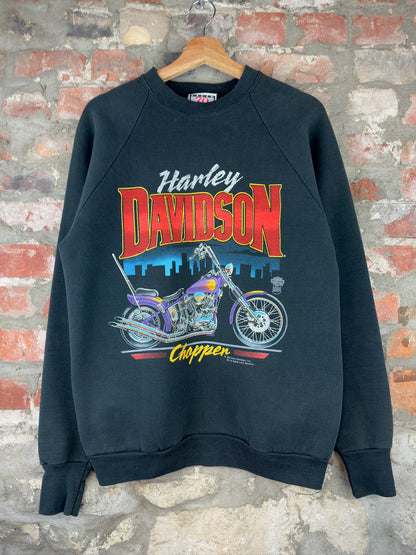 1988 Harley Davidson Chopper Crewneck Sz L