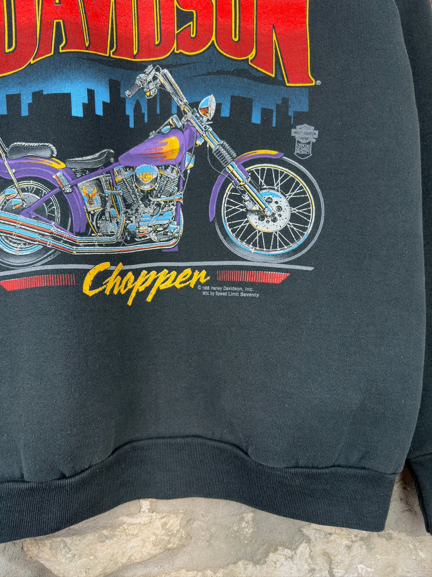 1988 Harley Davidson Chopper Crewneck Sz L