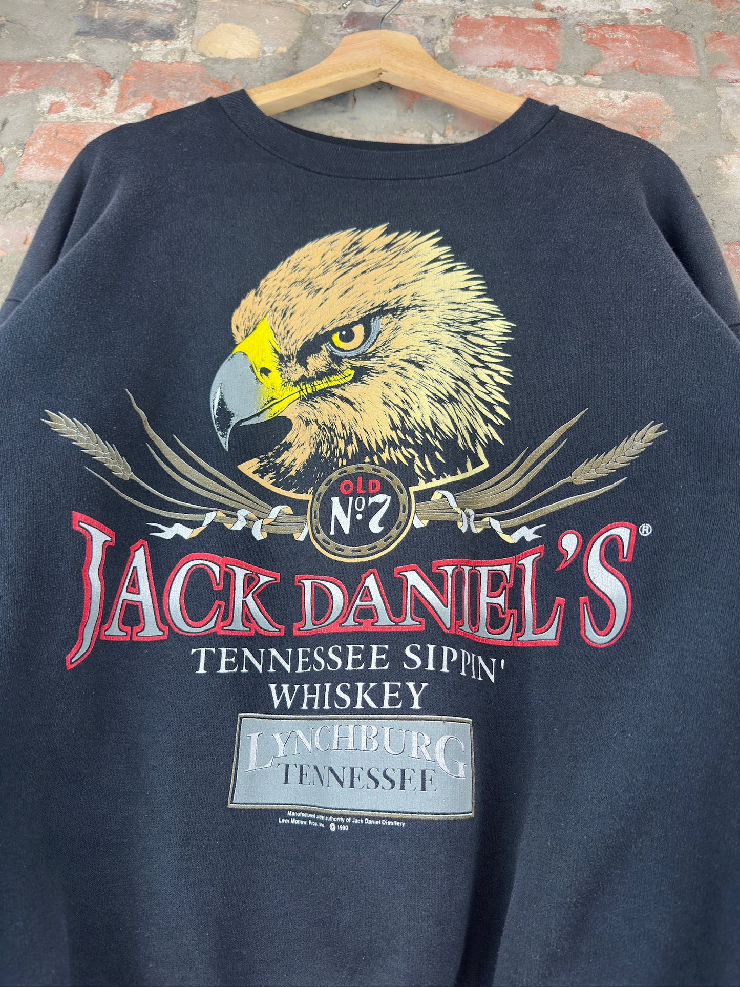 1990 Jack Daniels Whiskey Bald Eagle Crewneck Sz L
