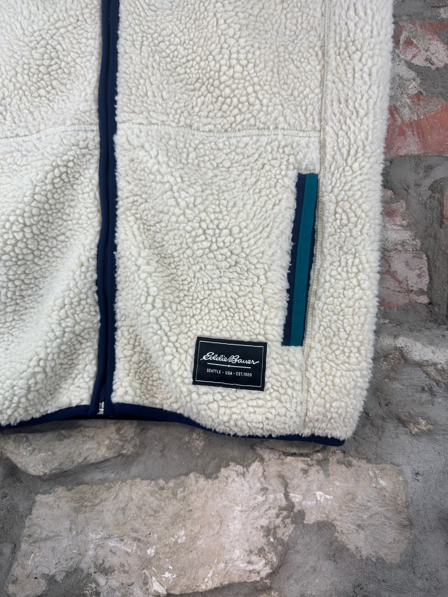 2000s Eddie Bauer Sherpa Vest Sz M