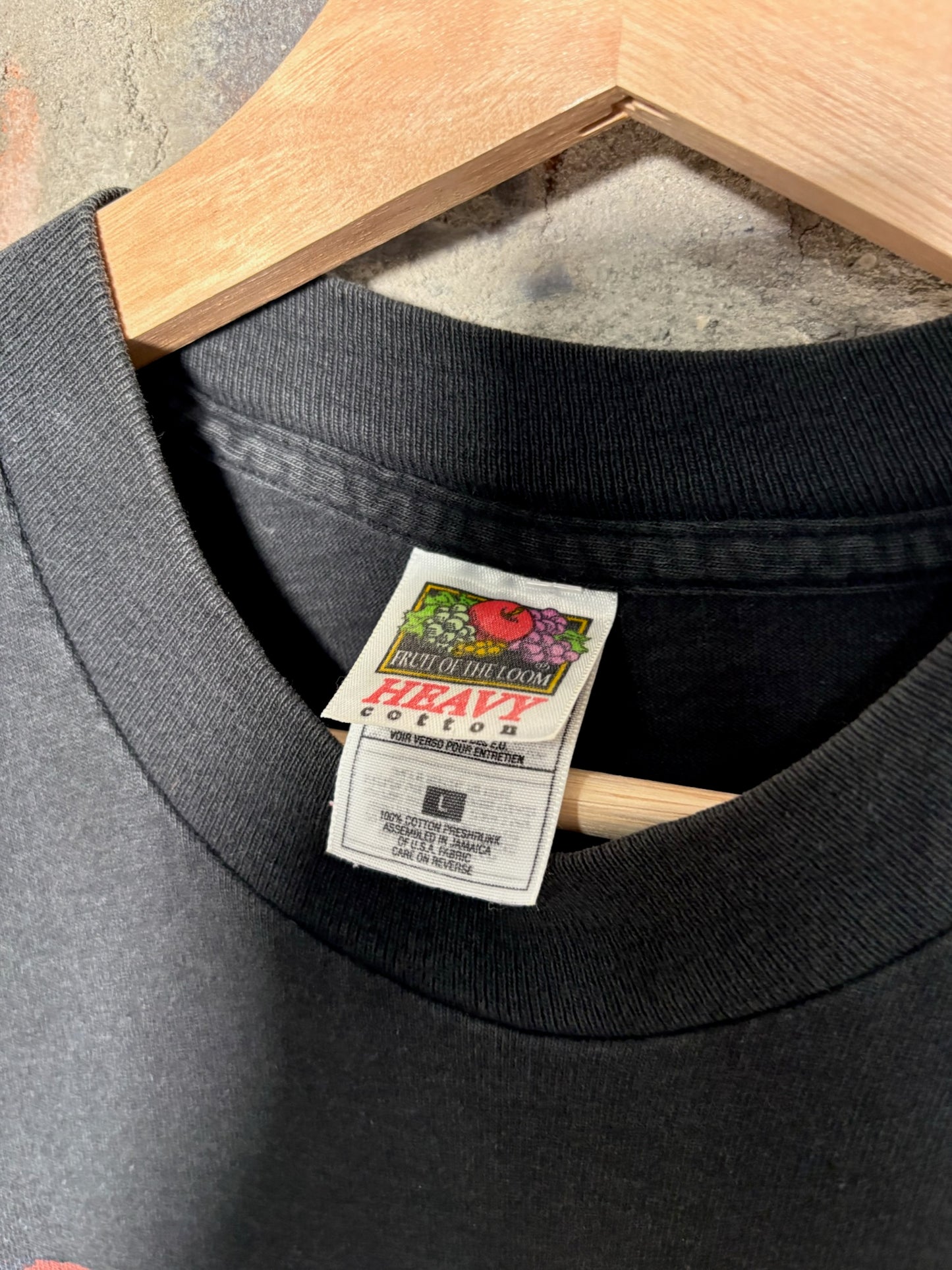 90s Eyes On Survival Tiger Tee Black Sz L