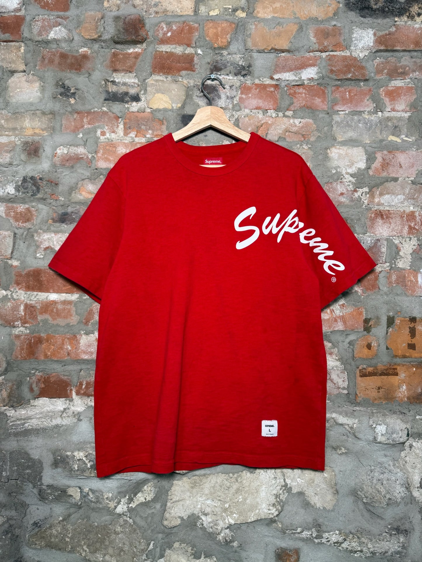 Supreme Shoulder Arc T-Shirt Red Sz L