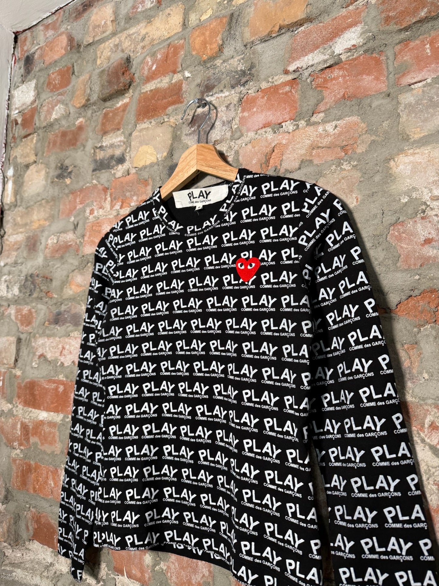 CDG Play Longsleeve Shirt Sz S