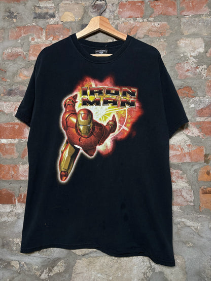 08 Iron Man Tee Black Sz L