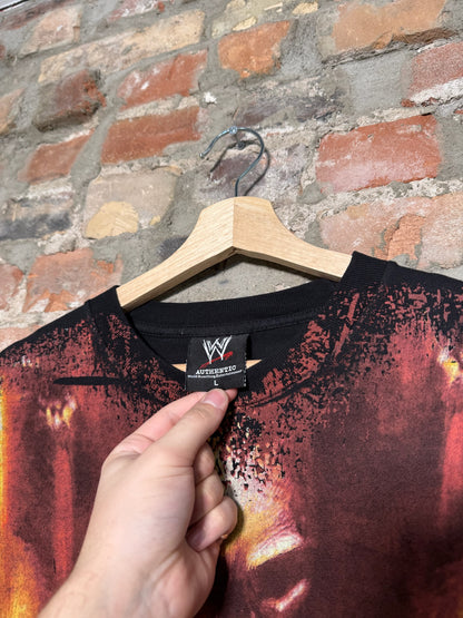 Vtg Triple H Hunter Hearst Helmsley AOP T-Shirt Sz L