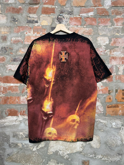 Vtg Triple H Hunter Hearst Helmsley AOP T-Shirt Sz L