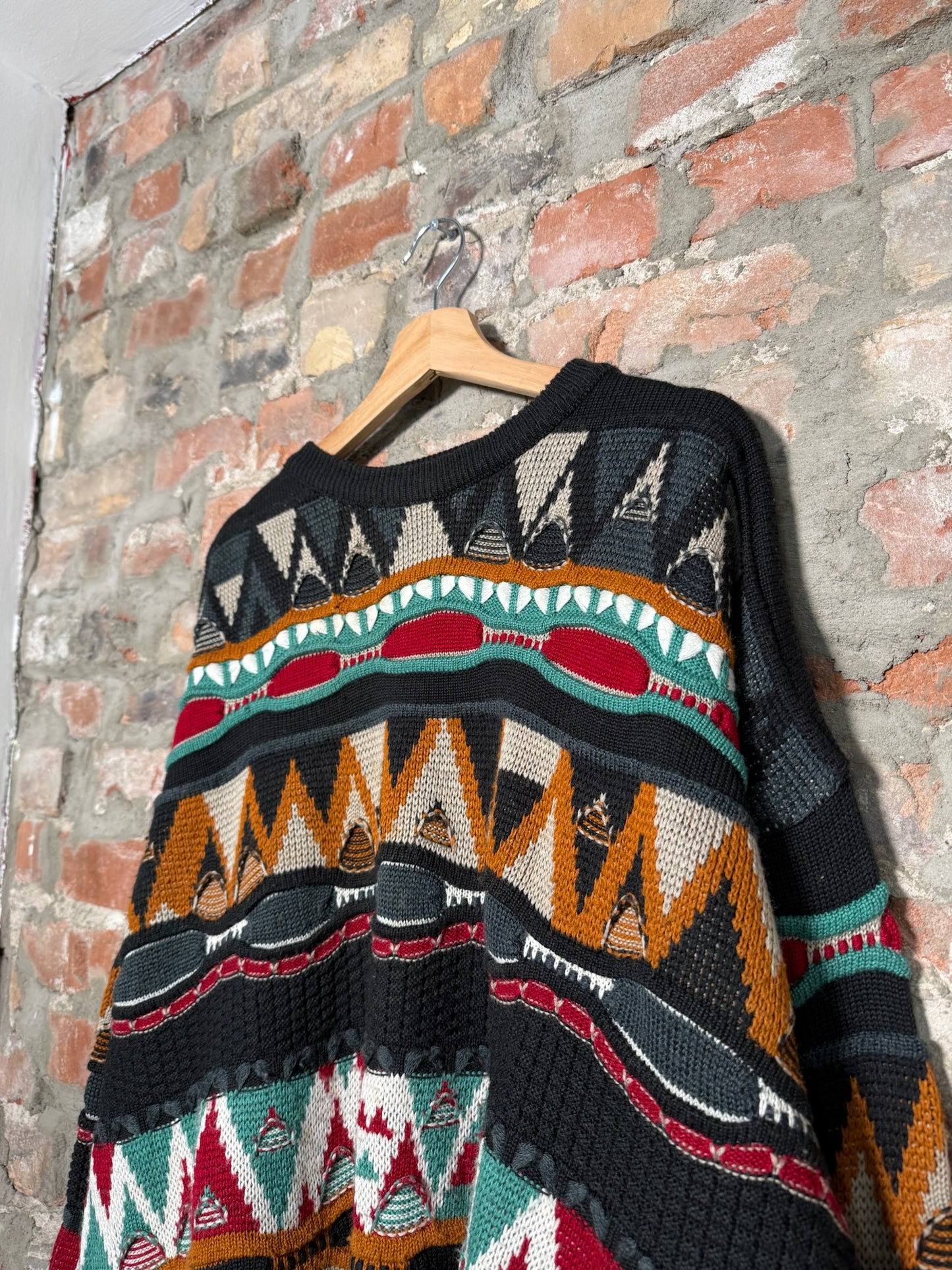 Vtg Tosani 3D Knit Style Sweater Sz XL