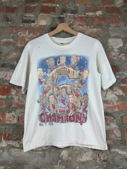 90s Chicago Bulls 6 Time Pro Player Youth Tee Sz L