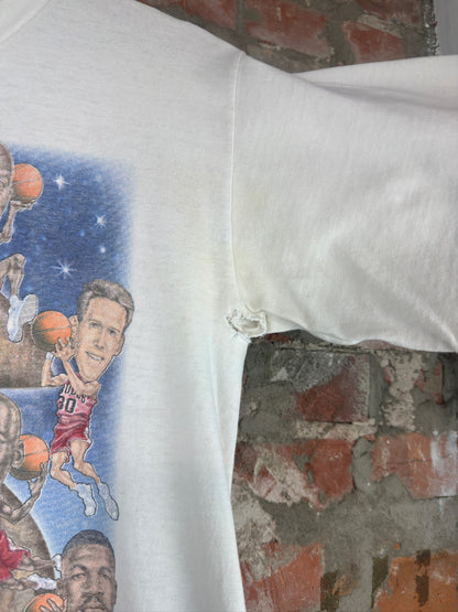 90s Chicago Bulls 6 Time Pro Player Youth Tee Sz L