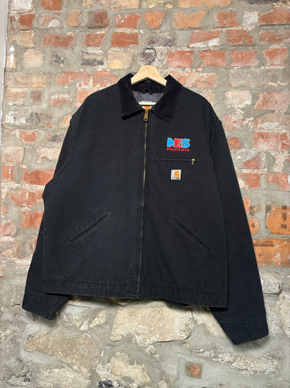 00s Carhartt Detroit Embroidered Jacket Sz XL Tall