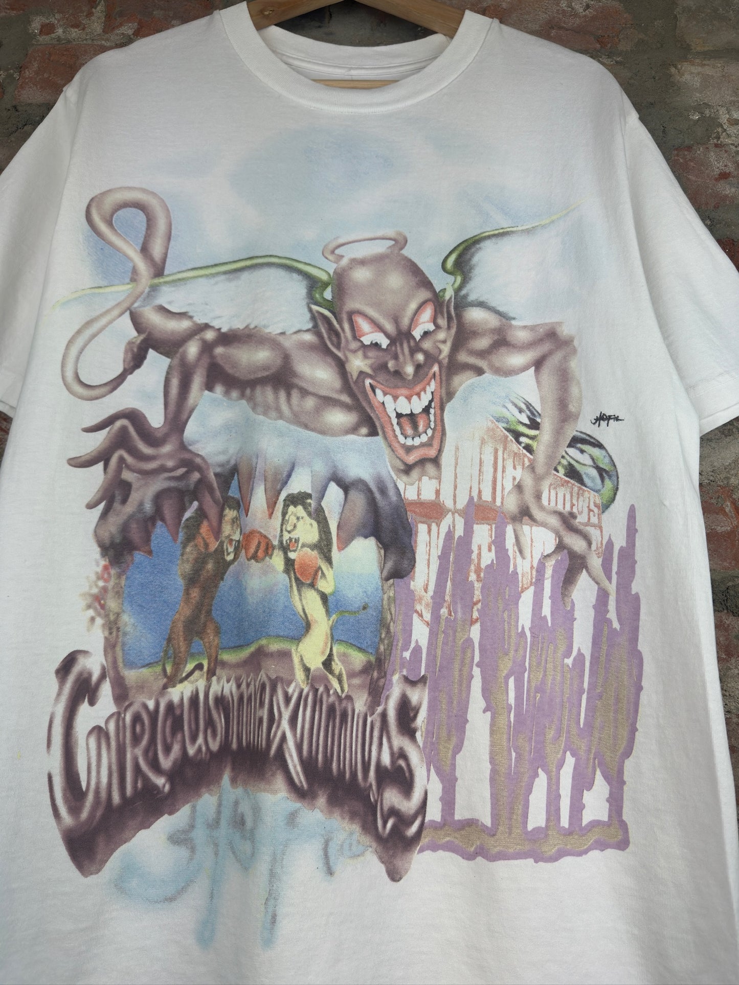 Travis Scott x Circus Maximus Gremlin White Tee Sz M