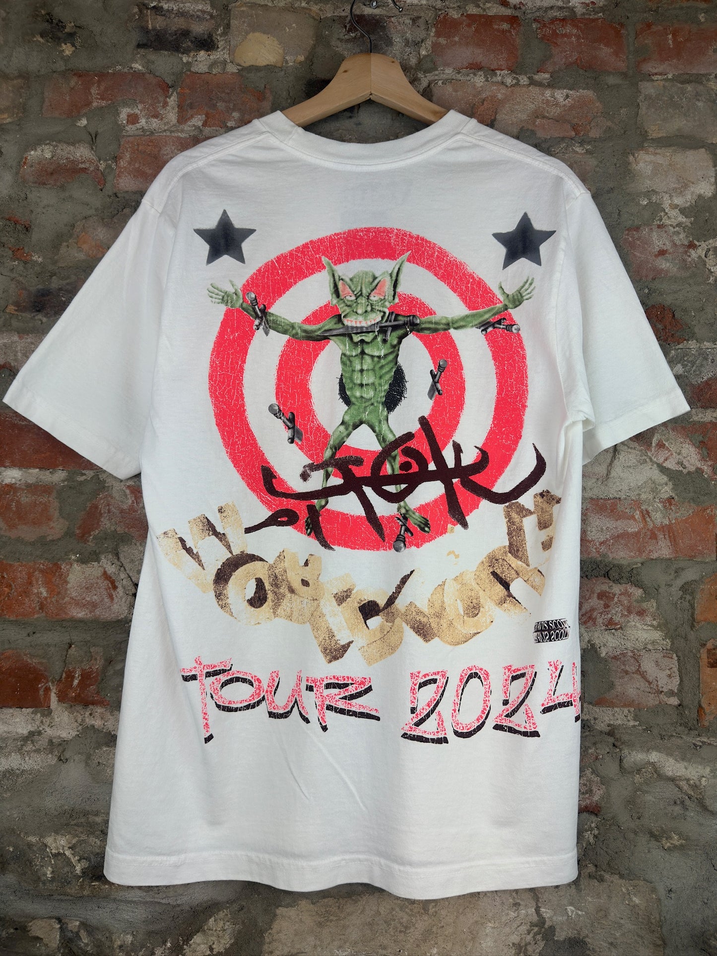 Travis Scott x Circus Maximus Gremlin White Tee Sz M
