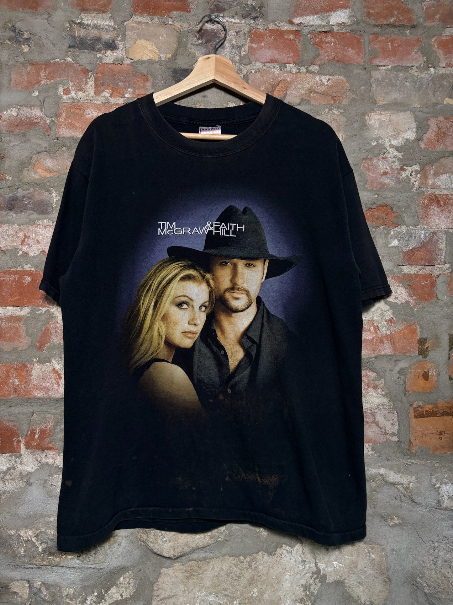 Vtg Tim & Faith McGraw Hill Tee Sz L
