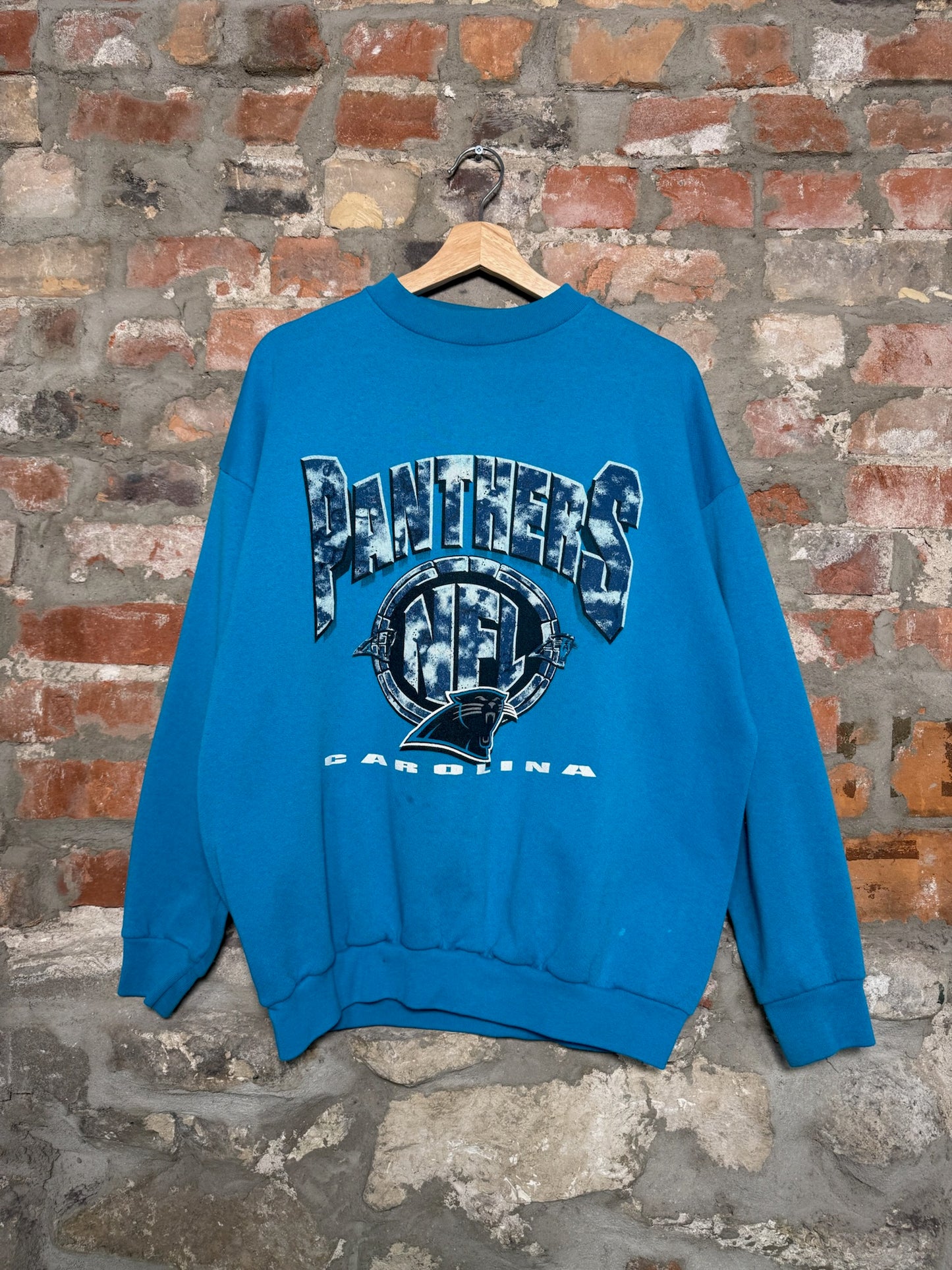 (XL) Vtg Carolina Panthers Crewneck Blue