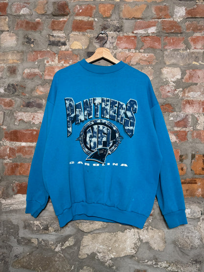 (XL) Vtg Carolina Panthers Crewneck Blue