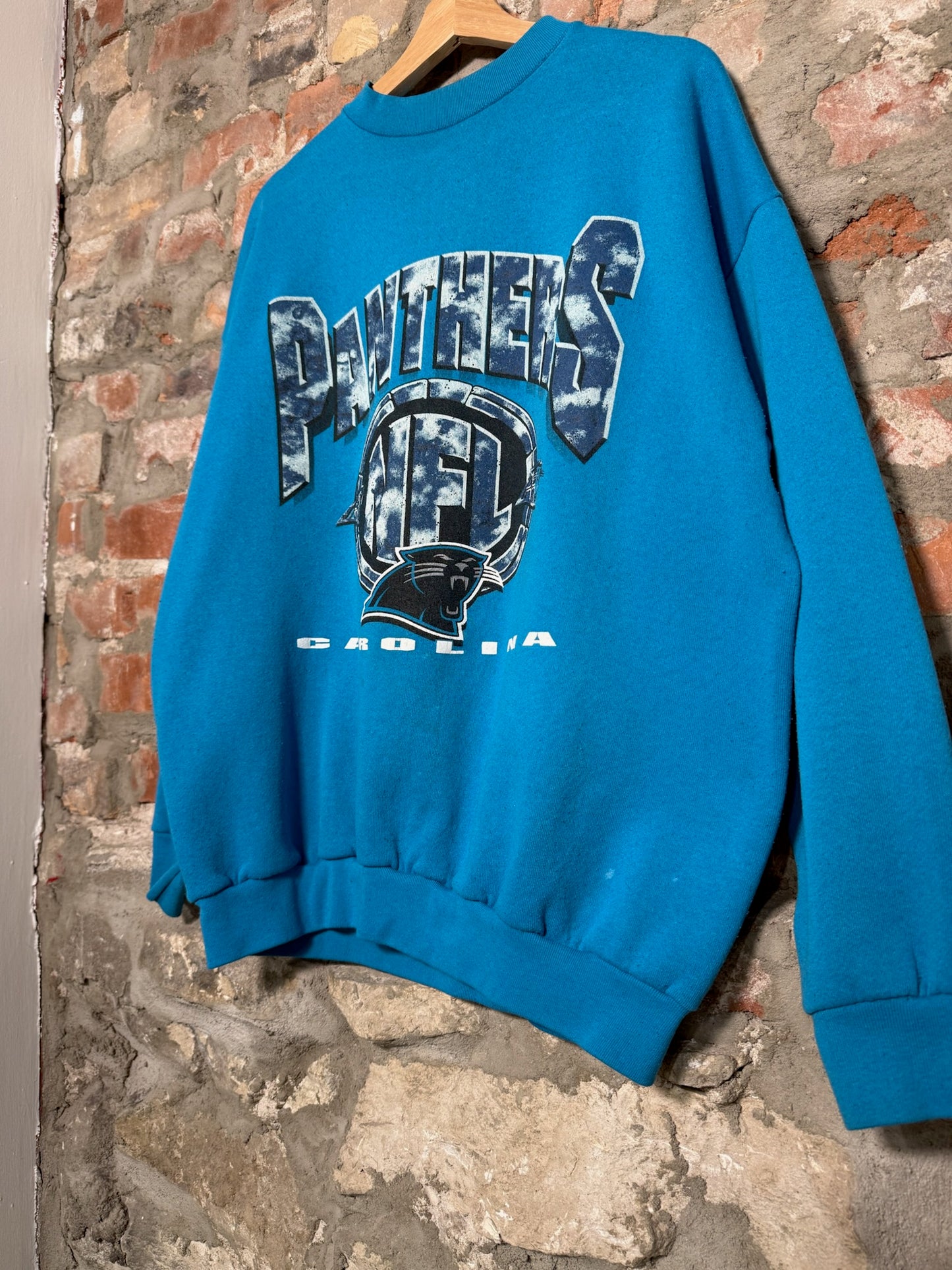 (XL) Vtg Carolina Panthers Crewneck Blue