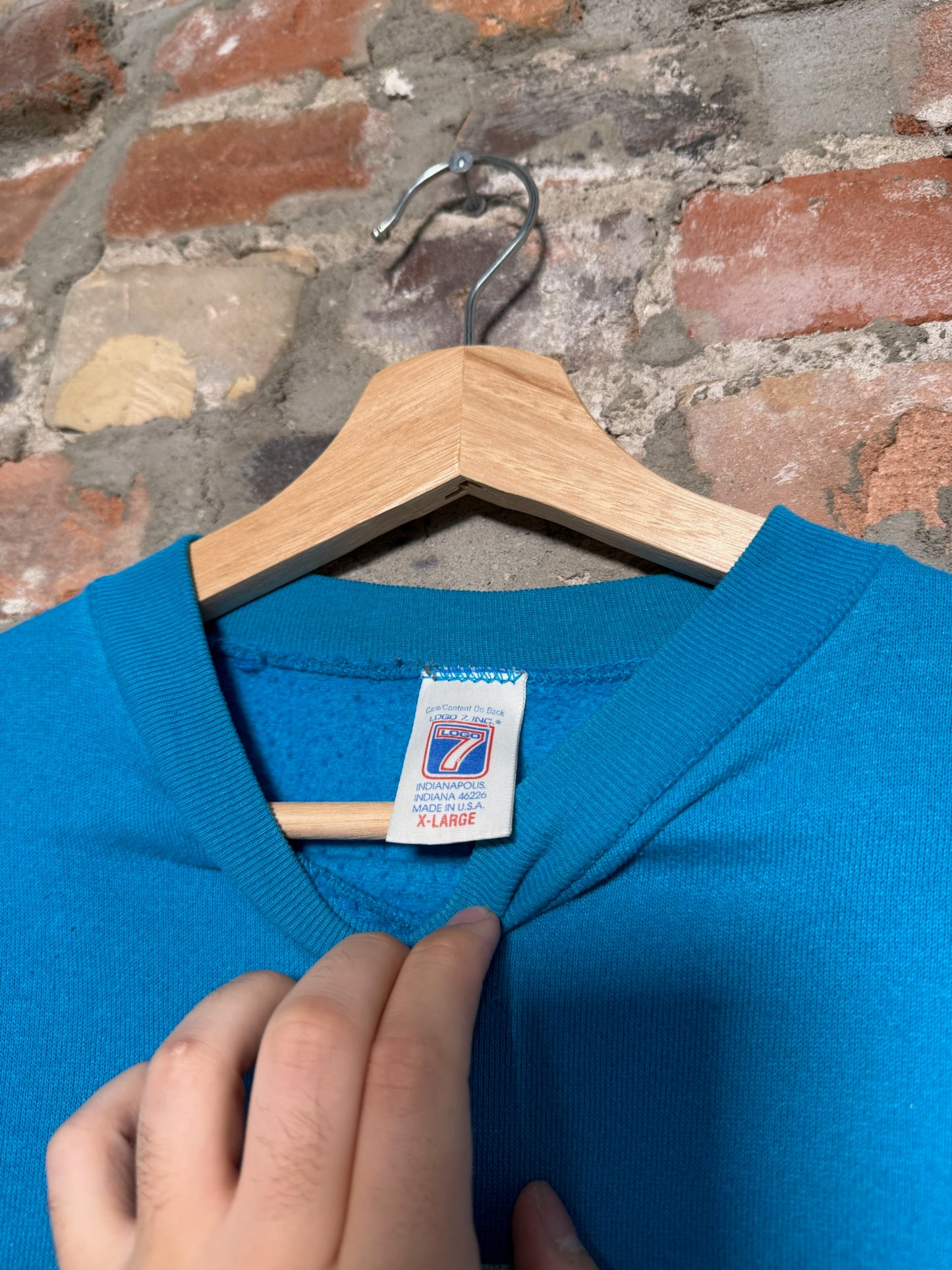 (XL) Vtg Carolina Panthers Crewneck Blue