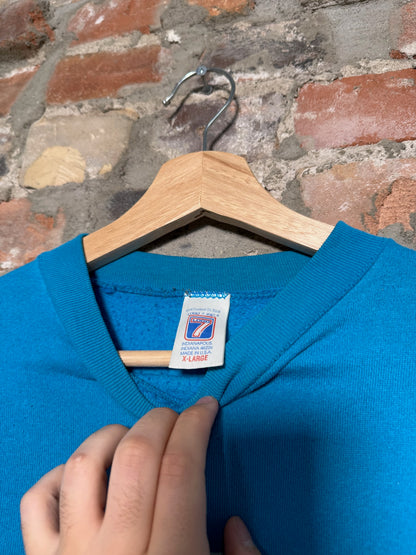 (XL) Vtg Carolina Panthers Crewneck Blue