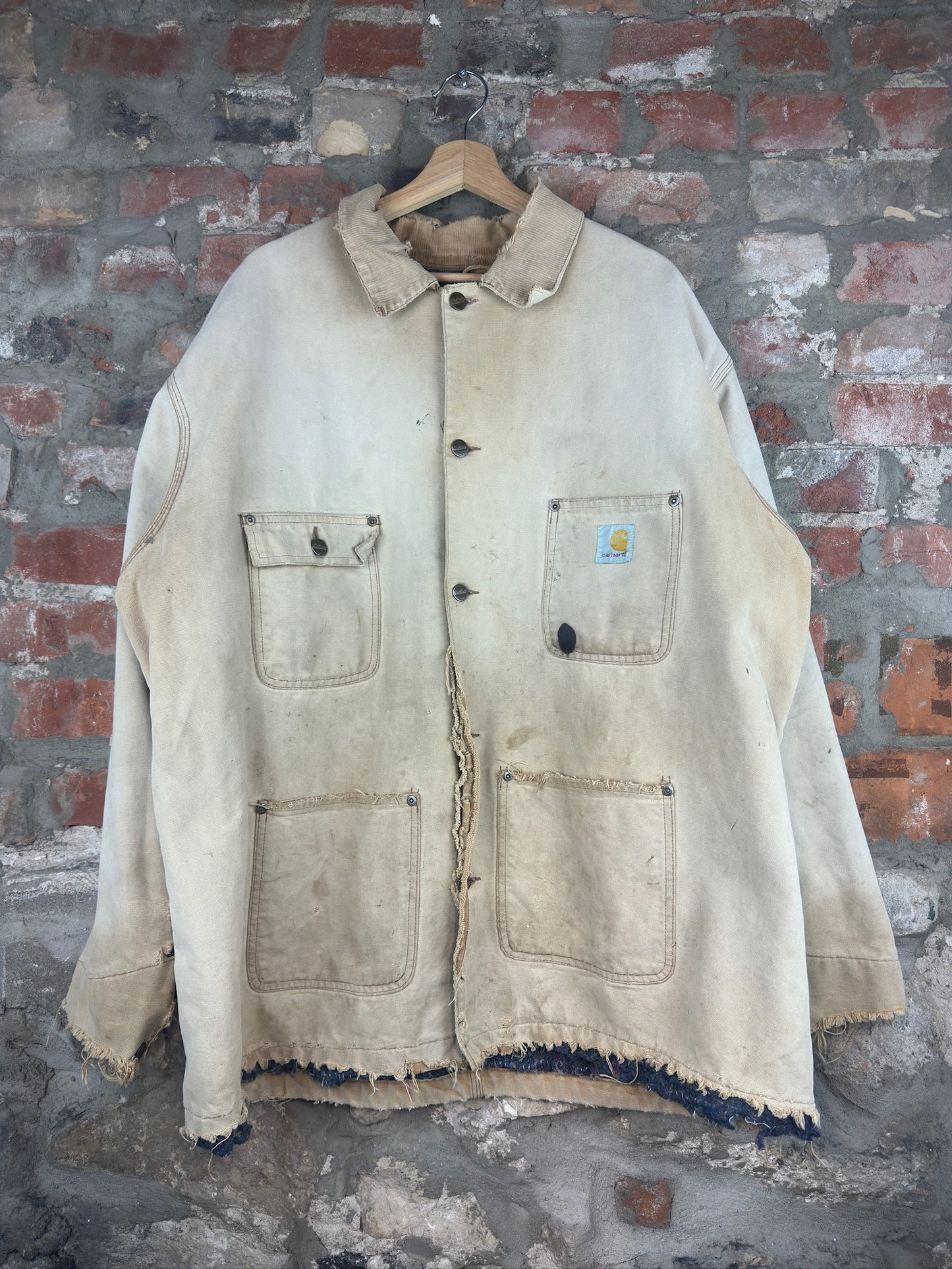 90s Carhartt Distressed Blanket Lined Barn Jacket Sz XL