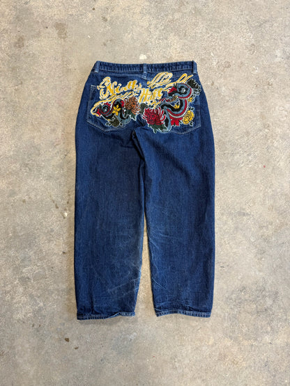 (32") Ninth Ambush Embroidered Jeans