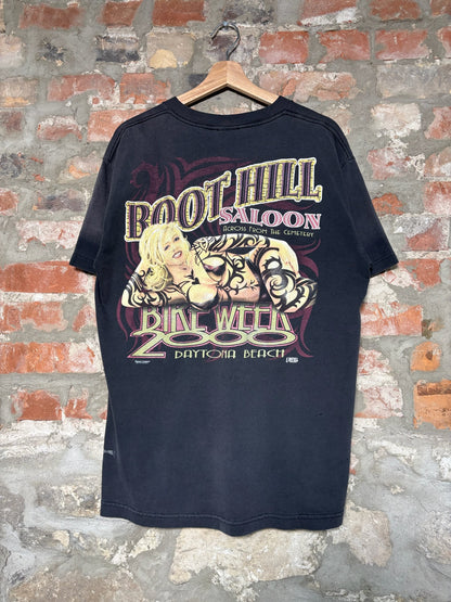 90s Boot Hill Saloon Tee Black Sz L