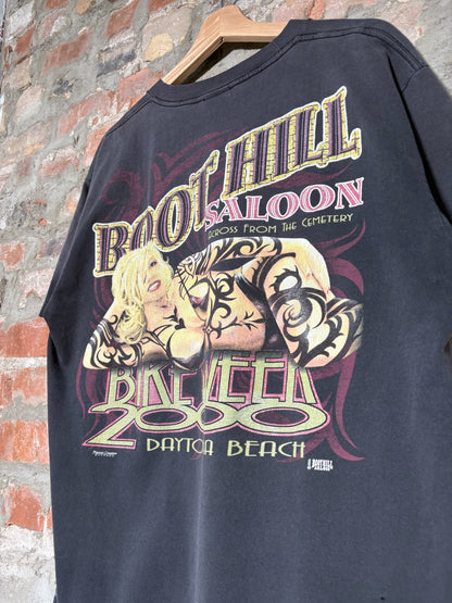 90s Boot Hill Saloon Tee Black Sz L