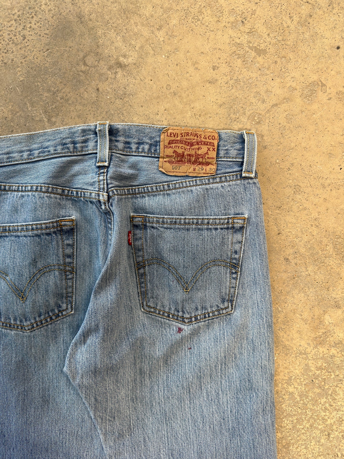 Levi 501 Blue Denim Sz 29Wx30