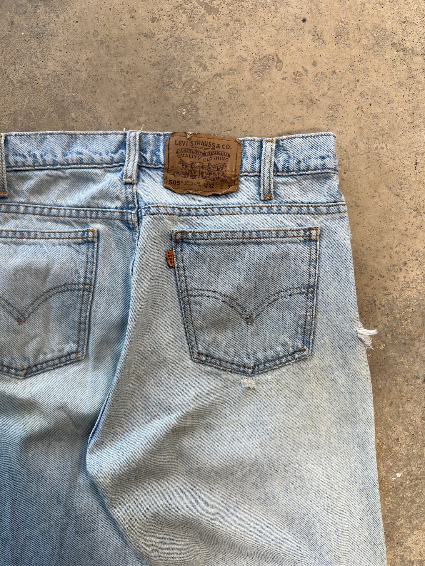 90s Levi 505 Orange Tab Denim Sz 32x32"
