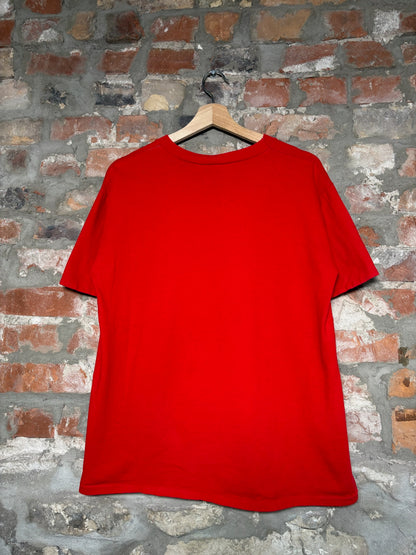 90s Chicago Bulls Tee Red Sz M