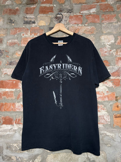 Y2K Easyriders Aop Tee Black Sz L