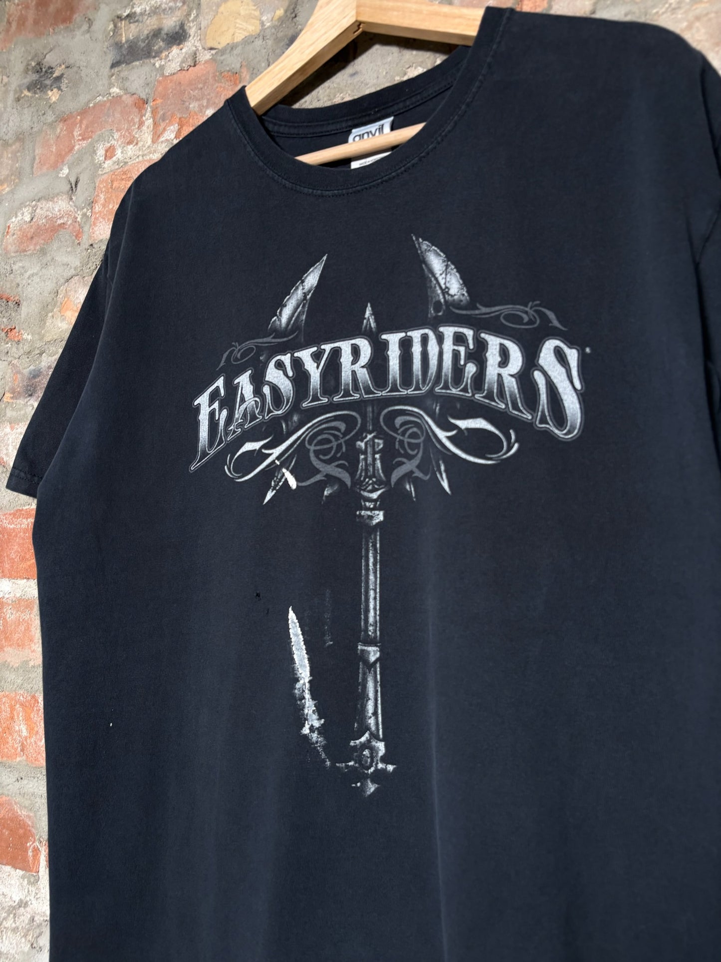 Y2K Easyriders Aop Tee Black Sz L