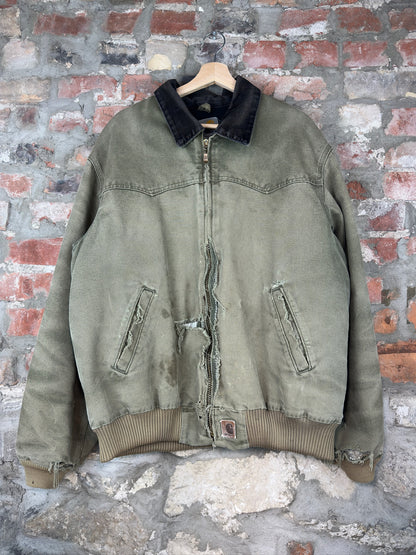 90s Carhartt Thrased Sante Fe Type Jacket Sz XL