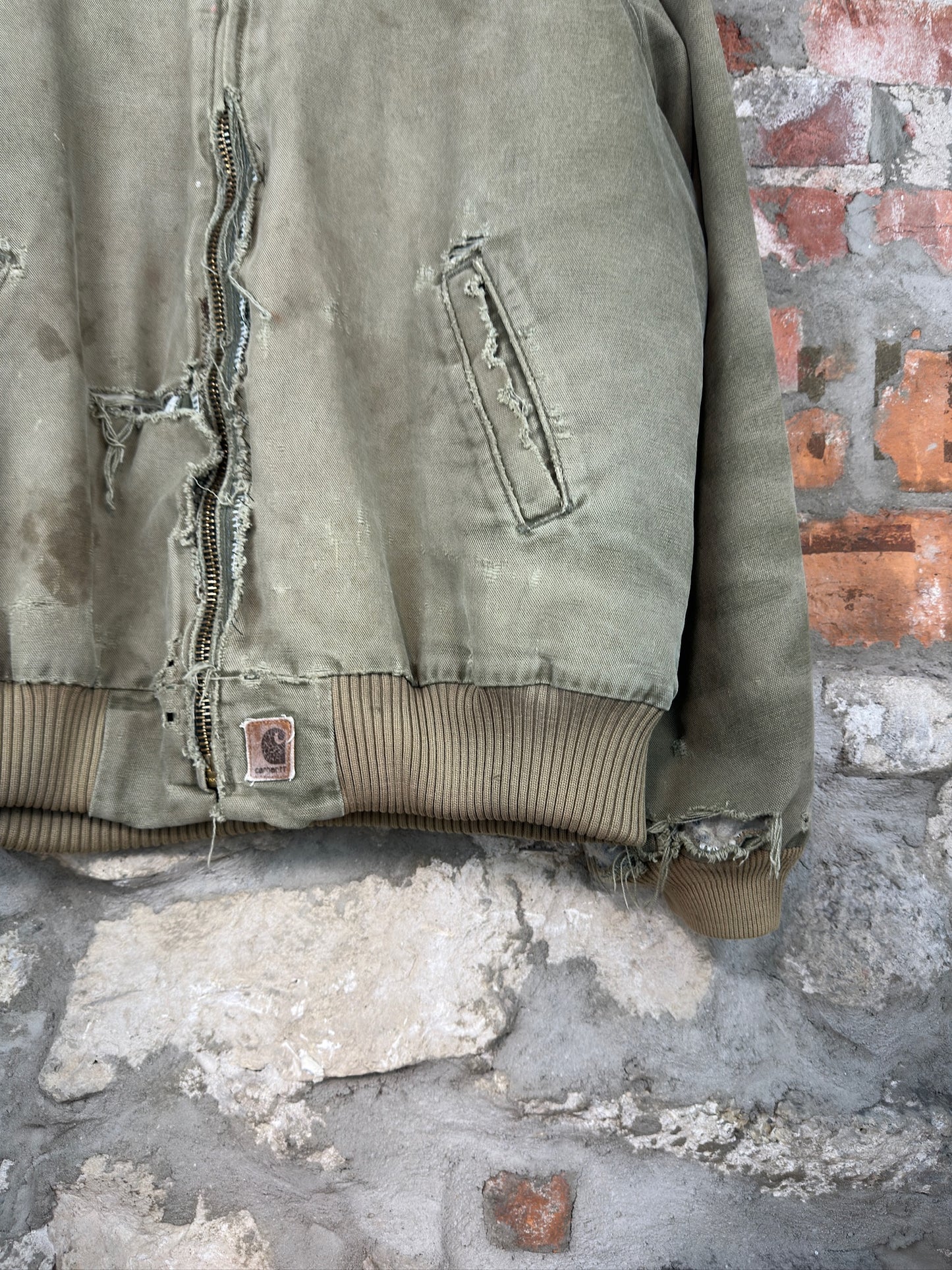 90s Carhartt Thrased Sante Fe Type Jacket Sz XL