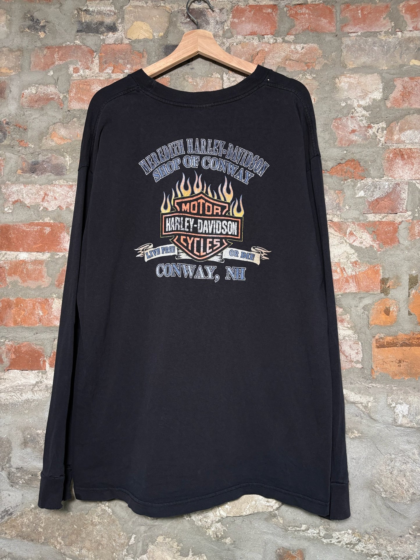 00s Harley Davidson Conway Longsleeve Black Sz XXL