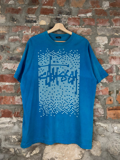 Stussy Small Logos Teal Tee Sz XL