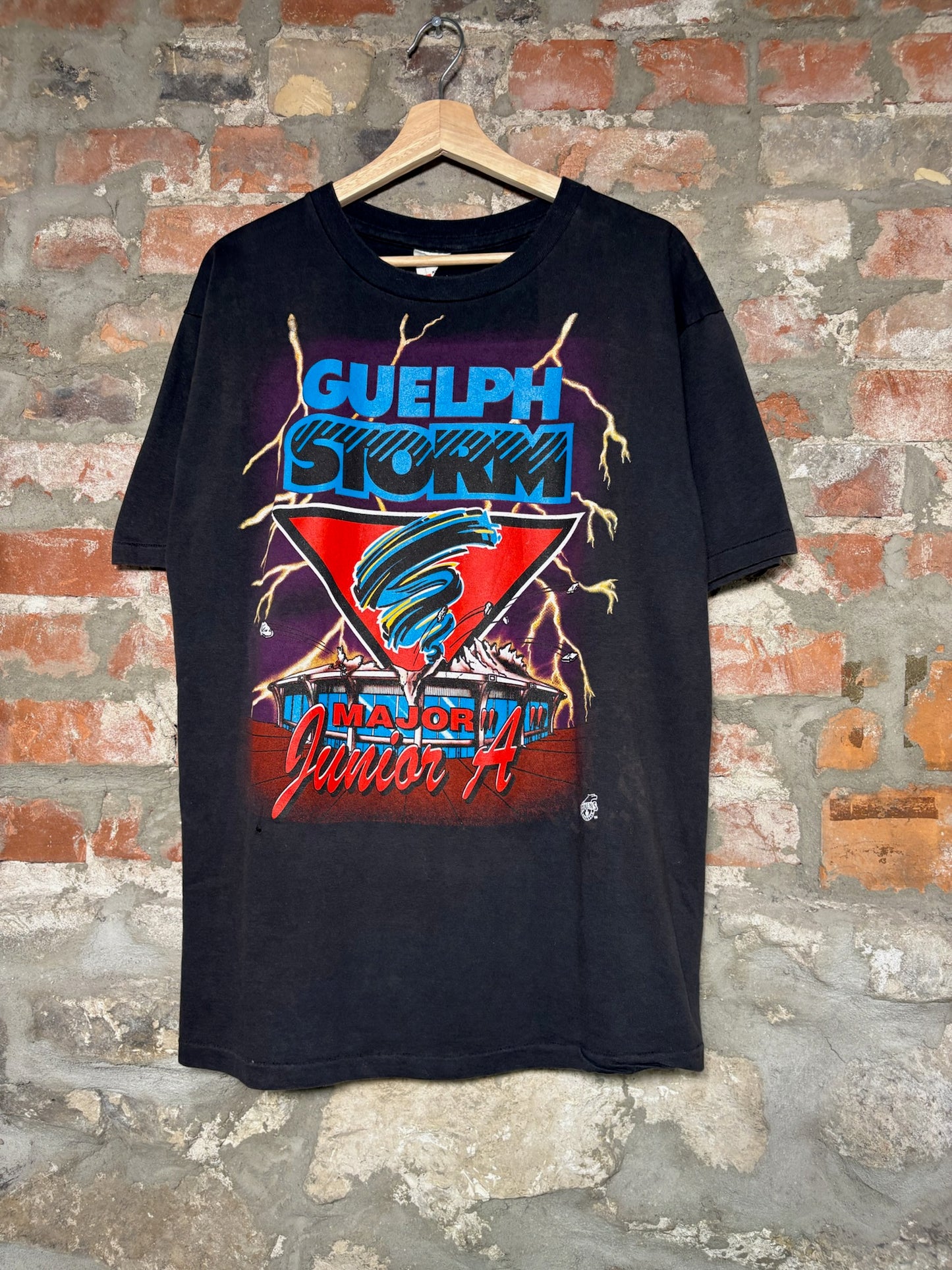 90s Guelph Storm Major Junior Tee Black Sz XL