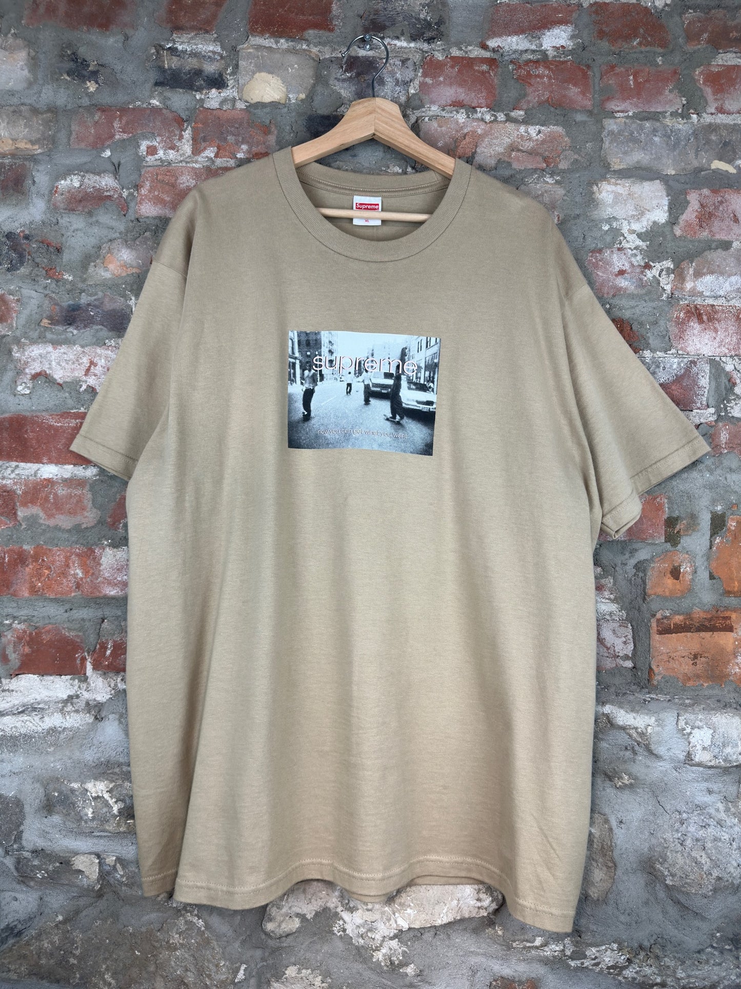 Supreme Get What You Want Tan Tee Sz XL