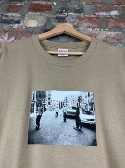 Supreme Get What You Want Tan Tee Sz XL