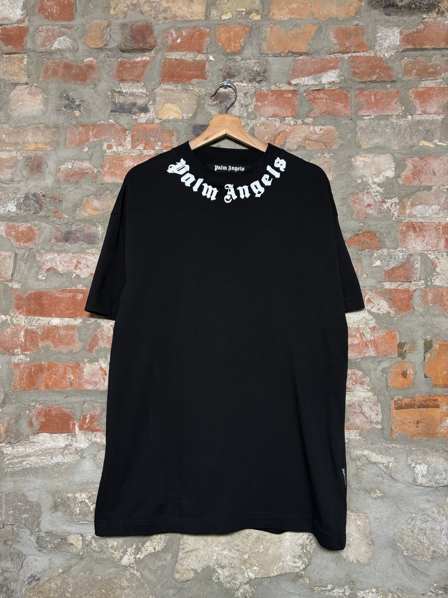 Palm Angles Script Collar Tee Sz S