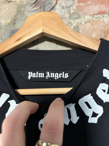Palm Angles Script Collar Tee Sz S