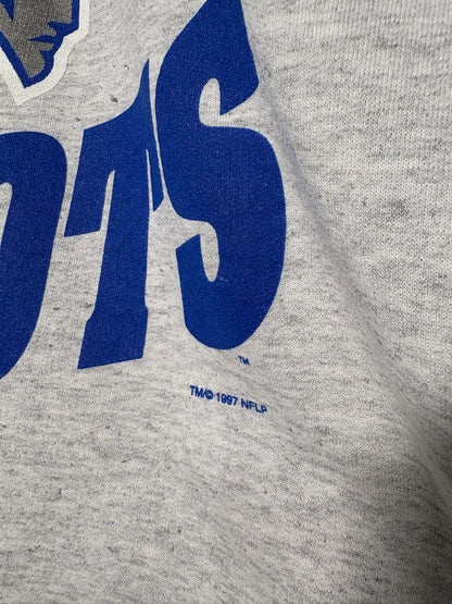 1997 New England Patriots Crewnck Grey Sz XL