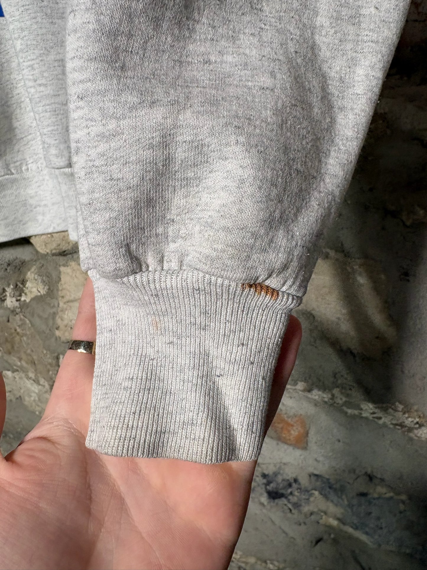 1997 New England Patriots Crewnck Grey Sz XL