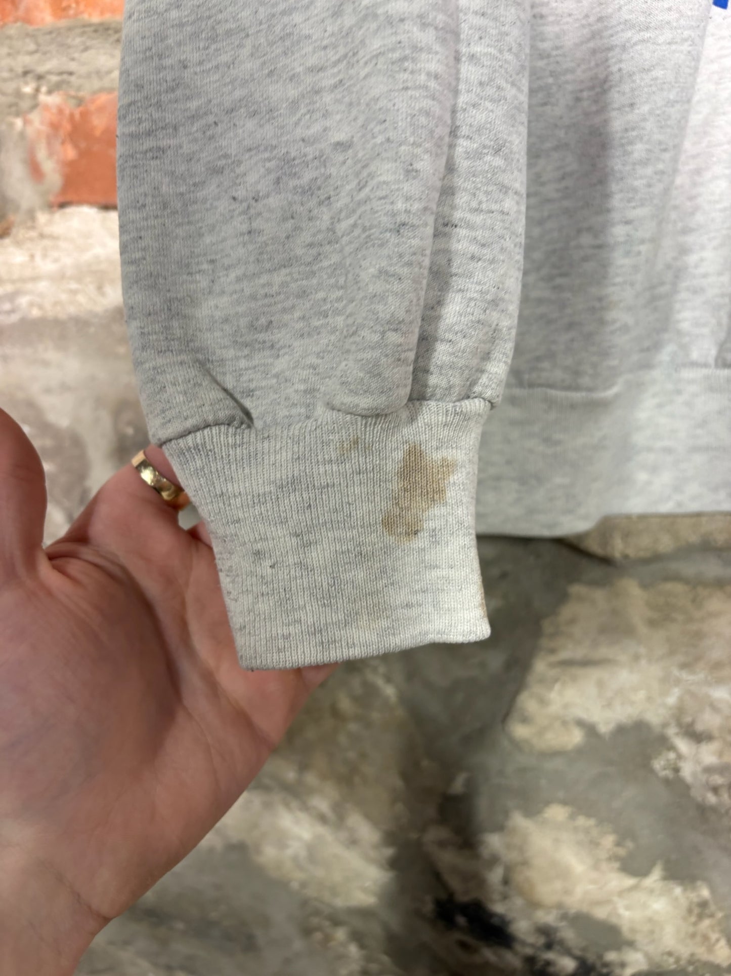 1997 New England Patriots Crewnck Grey Sz XL